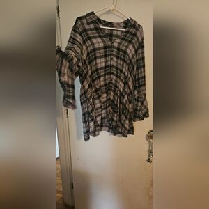 Torrid Black and White Pleated Midi Skirt